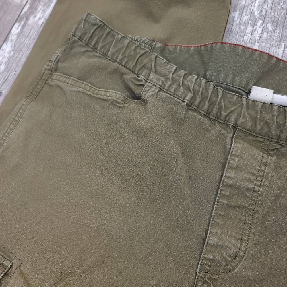 MEC Cargo Pants Mens 32 Green Ripstop Organic Cotton Elastic Hiking Utility - Picture 5 of 8